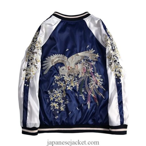Woman Phoenix Embroidered Sukajan Souvenir Jacket [Reversible] 3