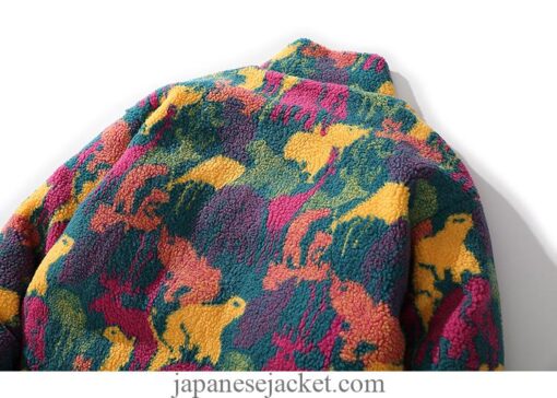 Reversible Parka Colorful Animal Paint Japan Camouflage Streetwear Jacket 14