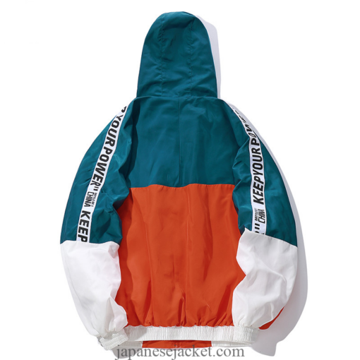 Hooded Windbreaker Casual Color Block Japan Streetwear Jacket 2