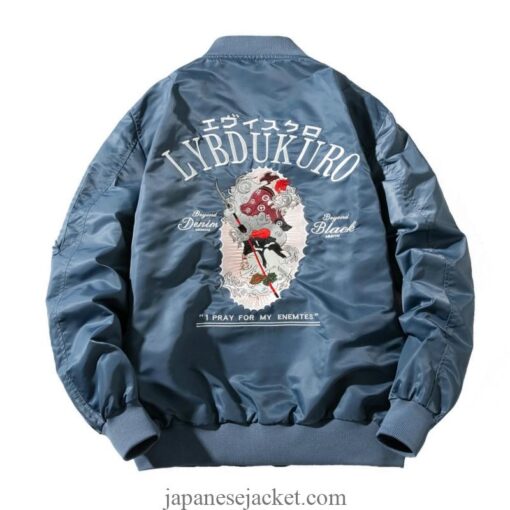 Flying Japanese Warrior Embroidered Souvenir Pilot Jacket (Many Colors) 1