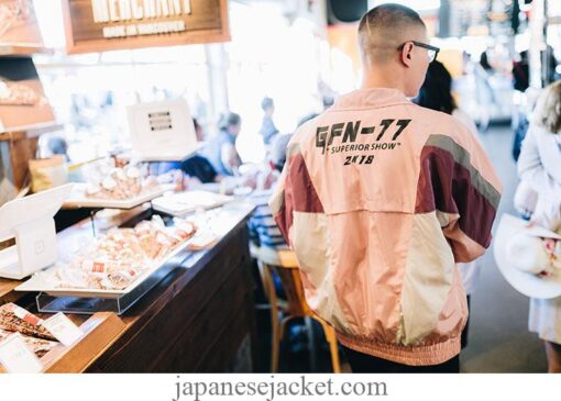 Harajuku Hip Hop Loose Retro Color Block Track Japanese Streetwear Jacket 14