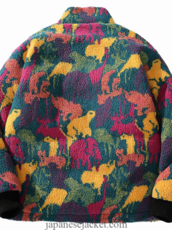 Reversible Parka Colorful Animal Paint Japan Camouflage Streetwear Jacket 2