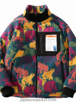 Reversible Parka Colorful Animal Paint Japan Camouflage Streetwear Jacket