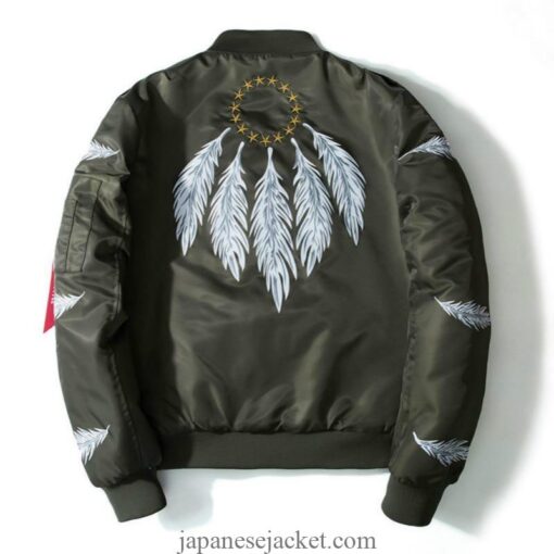 Spring Feather Embroidered Sukajan Souvenir Jacket (Many Colors) 1