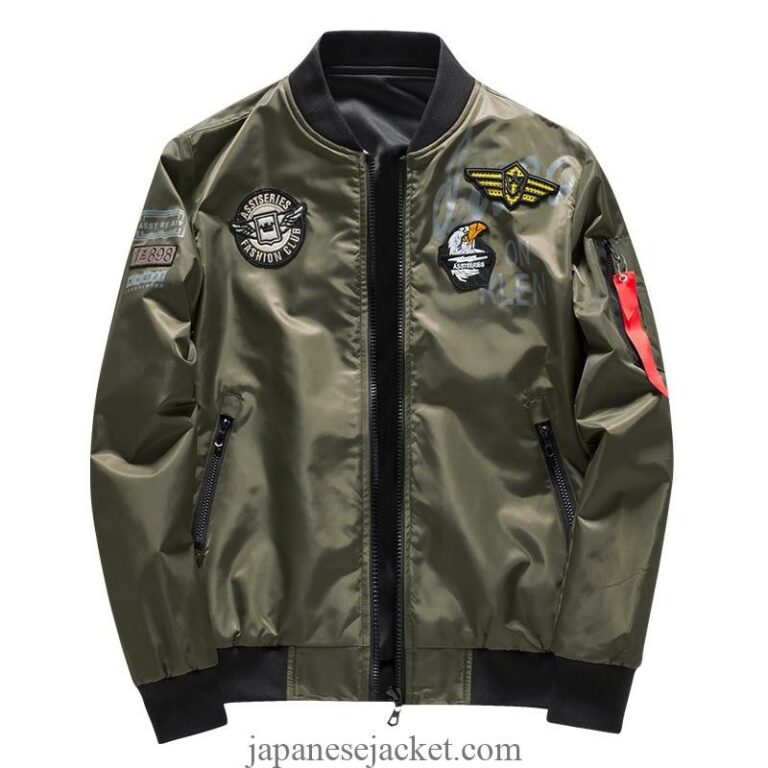 Embroidered Jet Figher Eagle Japan Pilot Jacket (Many Colors)