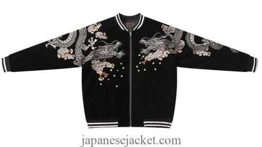Half Moon Legendary Dragon Embroidered Sukajan Souvenir Jacket 10