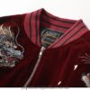 Legendary Creatures Tiger Turtle Dragon Phoenix Embroidered Sukajan Souvenir Jacket 12
