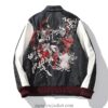 Geisha Dual Cherry Blossom Embroidered Sukajan Souvenir Jacket