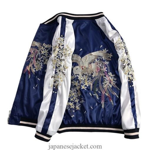 Woman Phoenix Embroidered Sukajan Souvenir Jacket [Reversible] 1