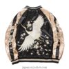 White Flying Crane Embroidered Sukajan Souvenir Jacket [Reversible] 3