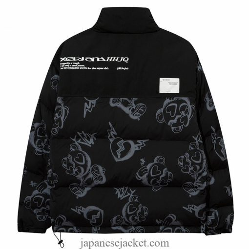 Patchwork Parka Funny Bear Japanese Streetwear Jacket 4