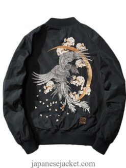 Floral Rising Phoenix Embroidered Sukajan Souvenir Jacket 2