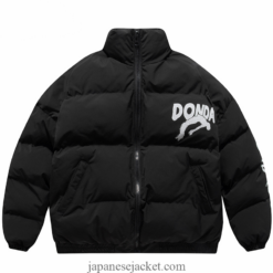 Parka Graffiti Letter Print Padded Donda Japanese Streetwear Jacket 2