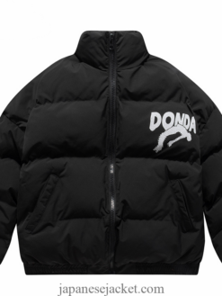 Parka Graffiti Letter Print Padded Donda Japanese Streetwear Jacket 2