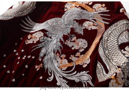 Phoenix Half Moon Dual Dragon Embroidered Sukajan Souvenir Jacket 17