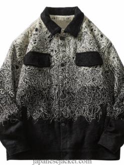 Japanese Vintage Retro Gradient Harajuku Streetwear Jacket