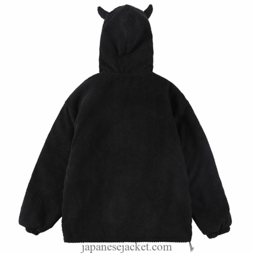 Japan Plain Devil Hooded Harajuku Streetwear Jacket 2
