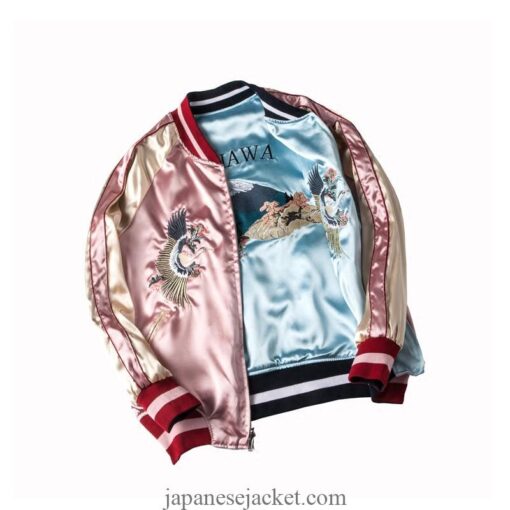 Two Side Tiger Mountain Embroidered Sukajan Souvenir Jacket [Reversible] 11