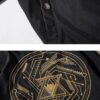 Embroidered Pyramid Circle Pattern Symbol Japan Pilot Jacket 3
