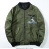 Embroidered Whale The Great Wave Sukajan Japanese Jacket (Black, Green, Red) 11