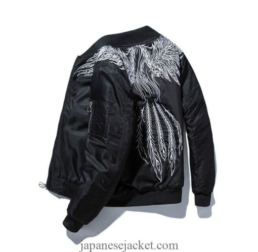 Embroidered Phoenix Wing and Feather Sukajan Japanese Jacket (Many Colors) 5
